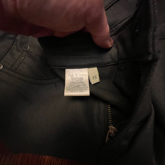 Rag and Bone charcoal size 25 pants lace up back new without tags super skinny - Picture 7 of 12
